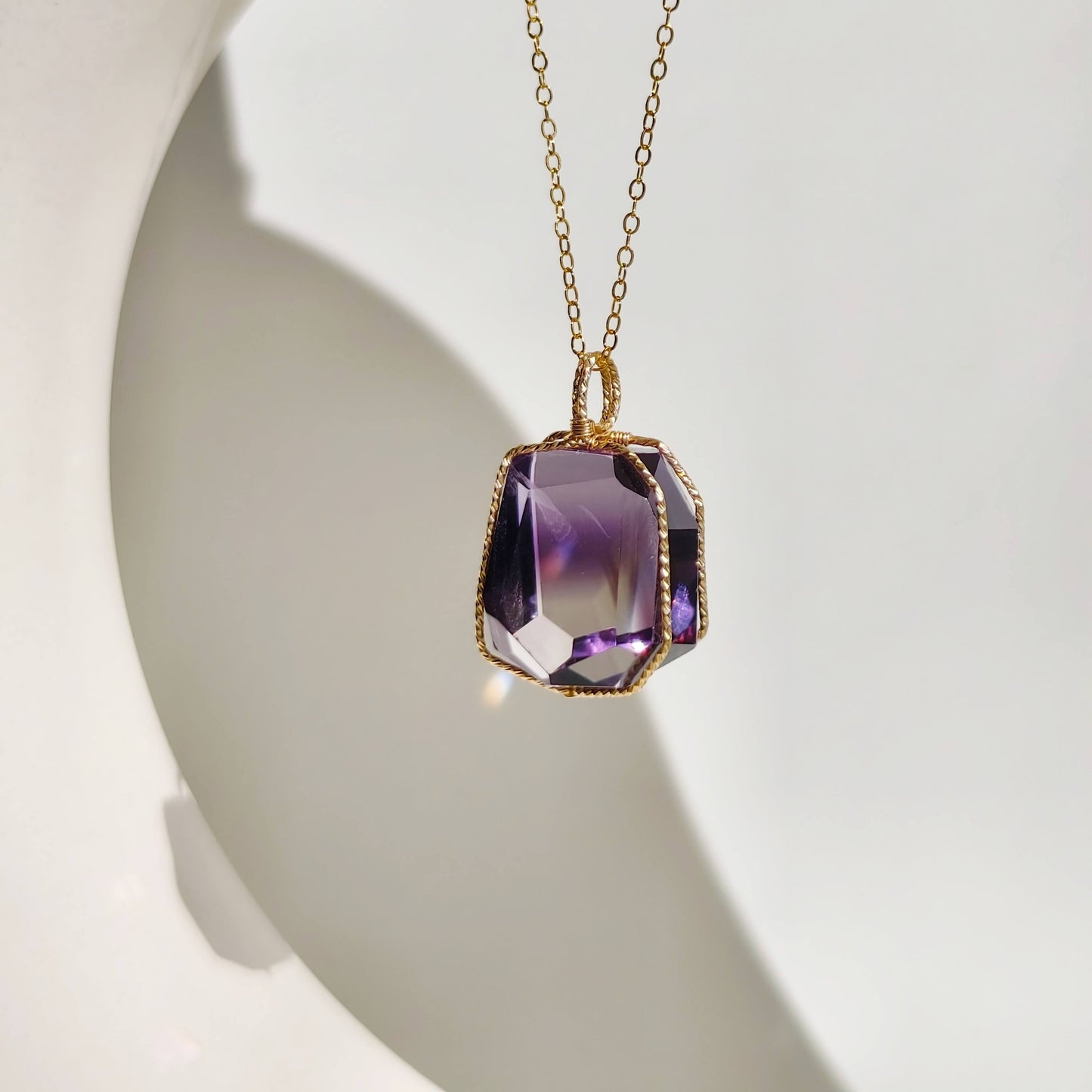 Freeform Amethyst Pendant No.001