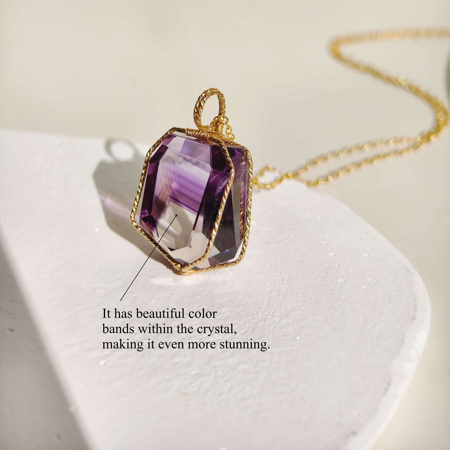 Freeform Amethyst Pendant No.001