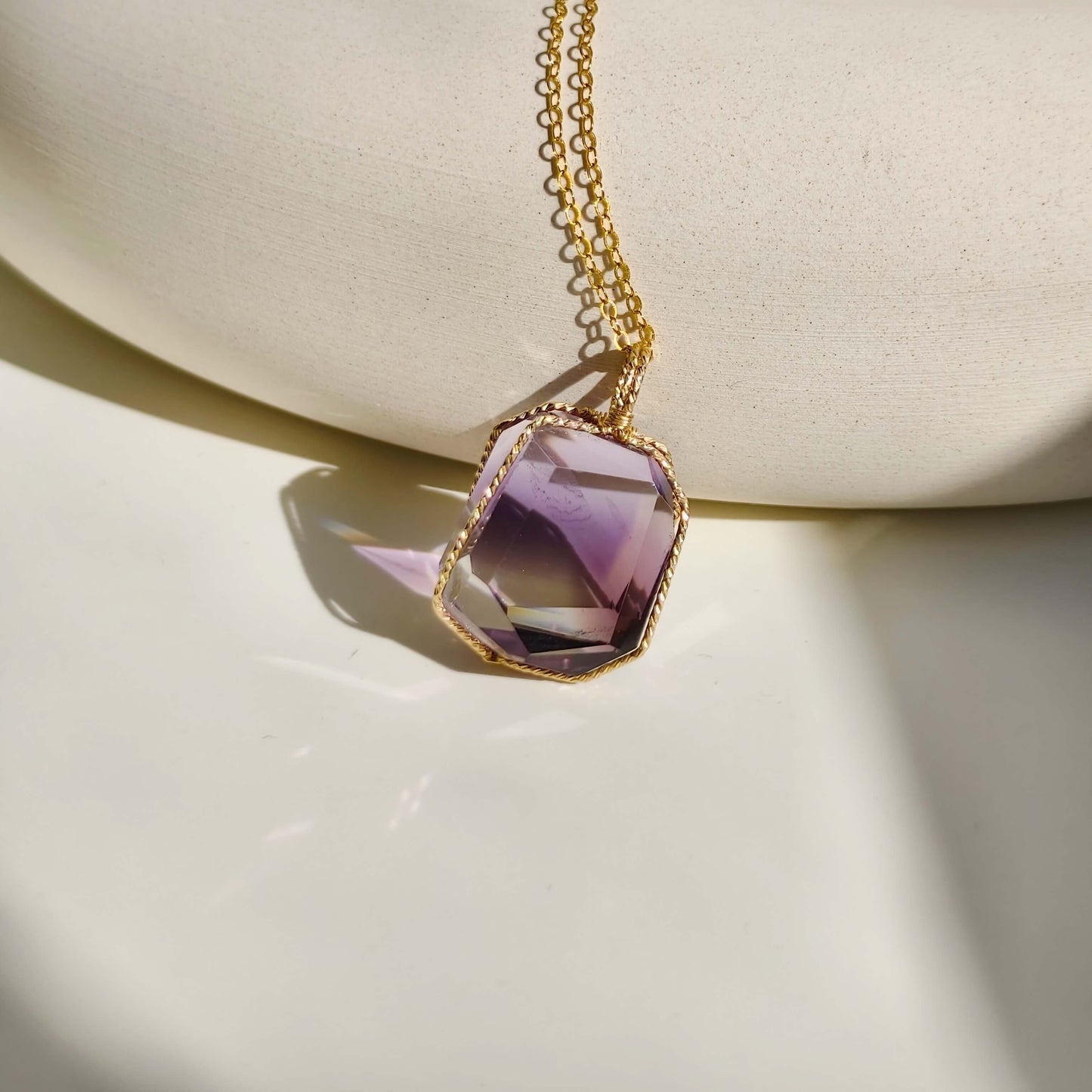 Freeform Amethyst Pendant No.001