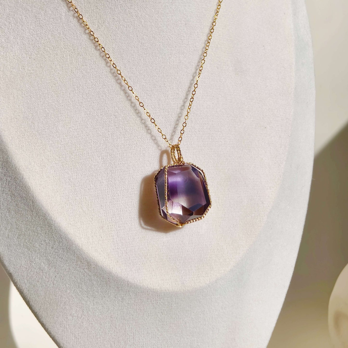 Freeform Amethyst Pendant No.001