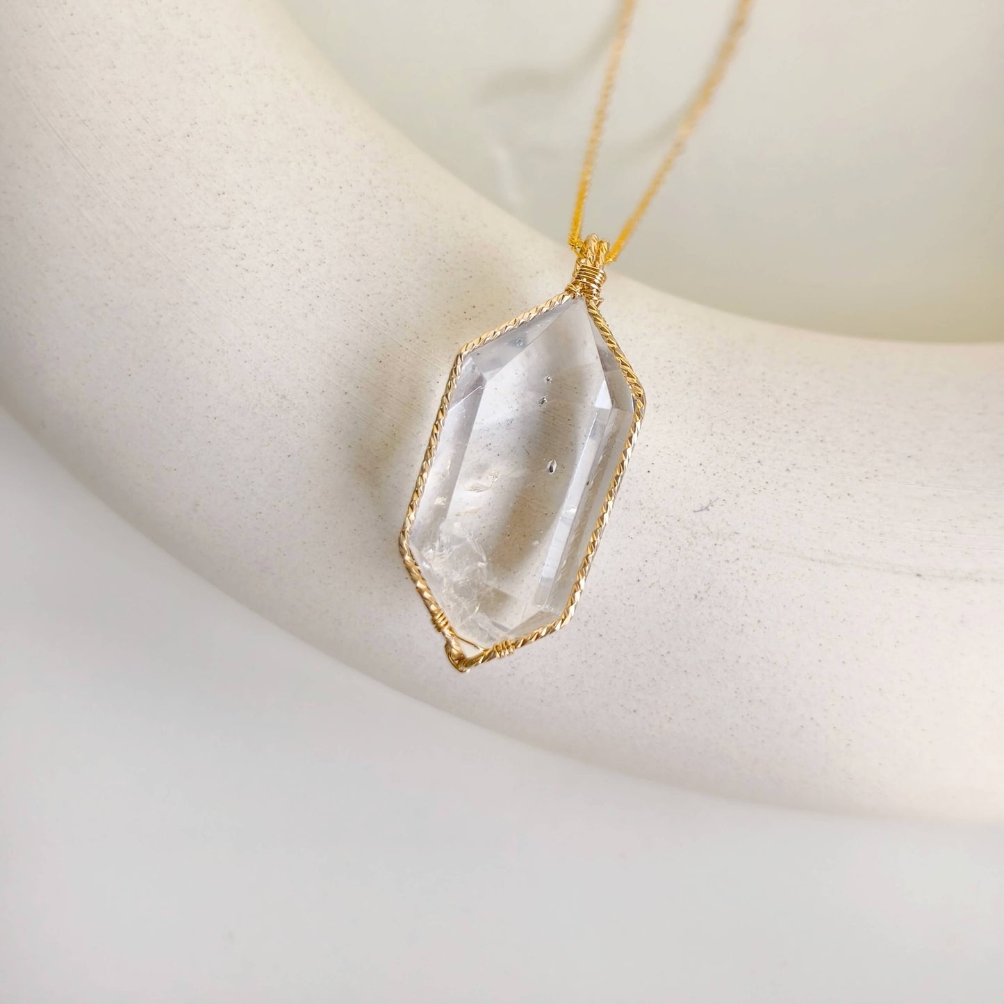 Herkimer Diamond Quartz Necklace No.001