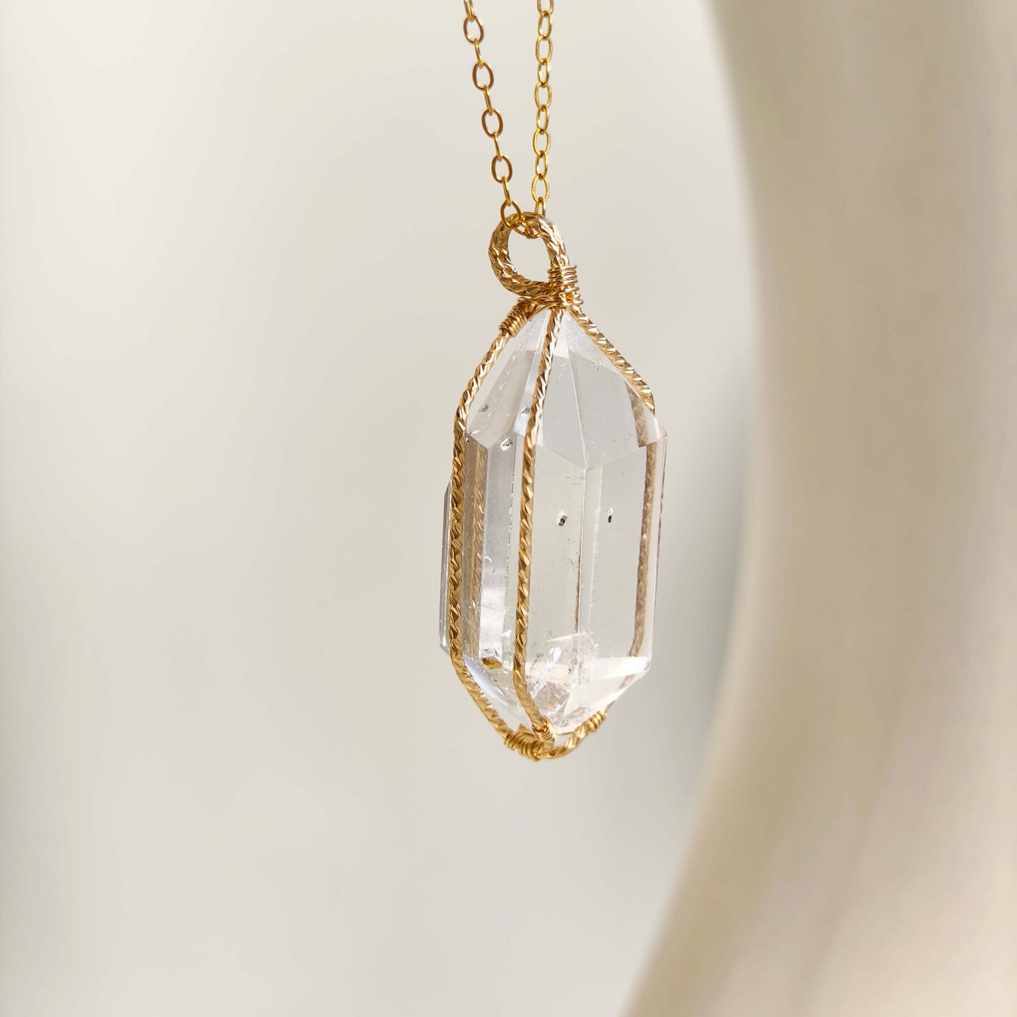 Herkimer Diamond Quartz Necklace No.001