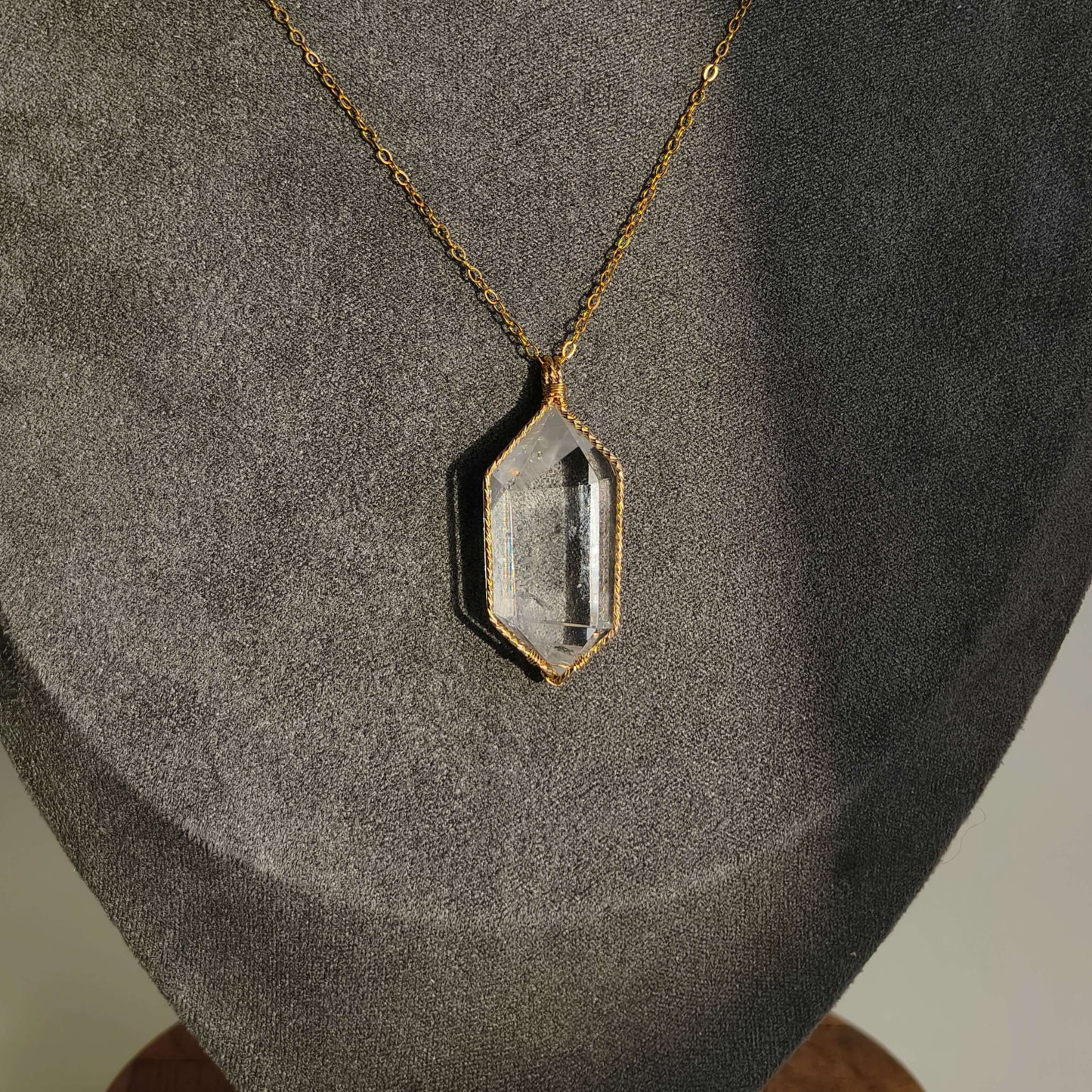 Herkimer Diamond Quartz Necklace No.001