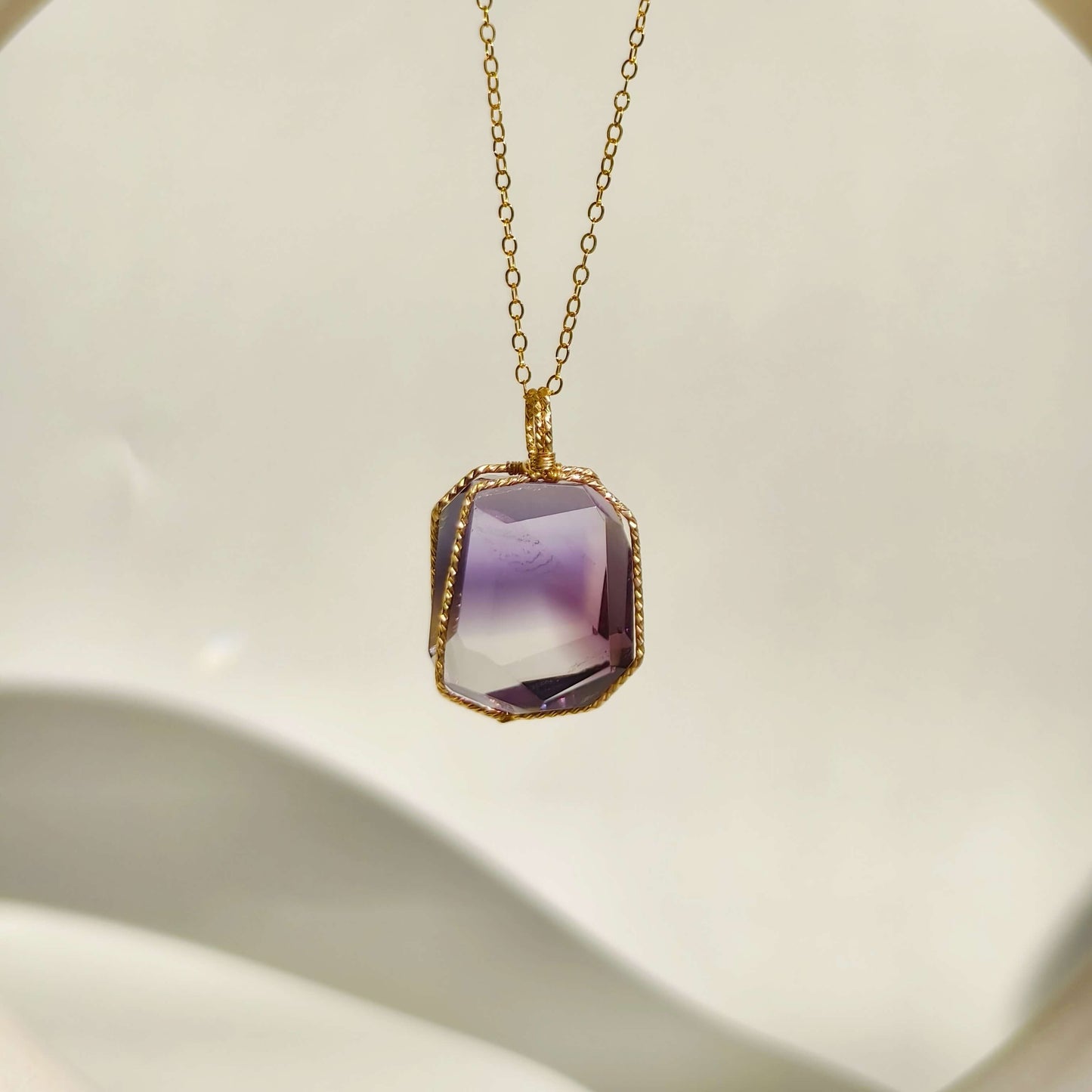 Freeform Amethyst Pendant No.001