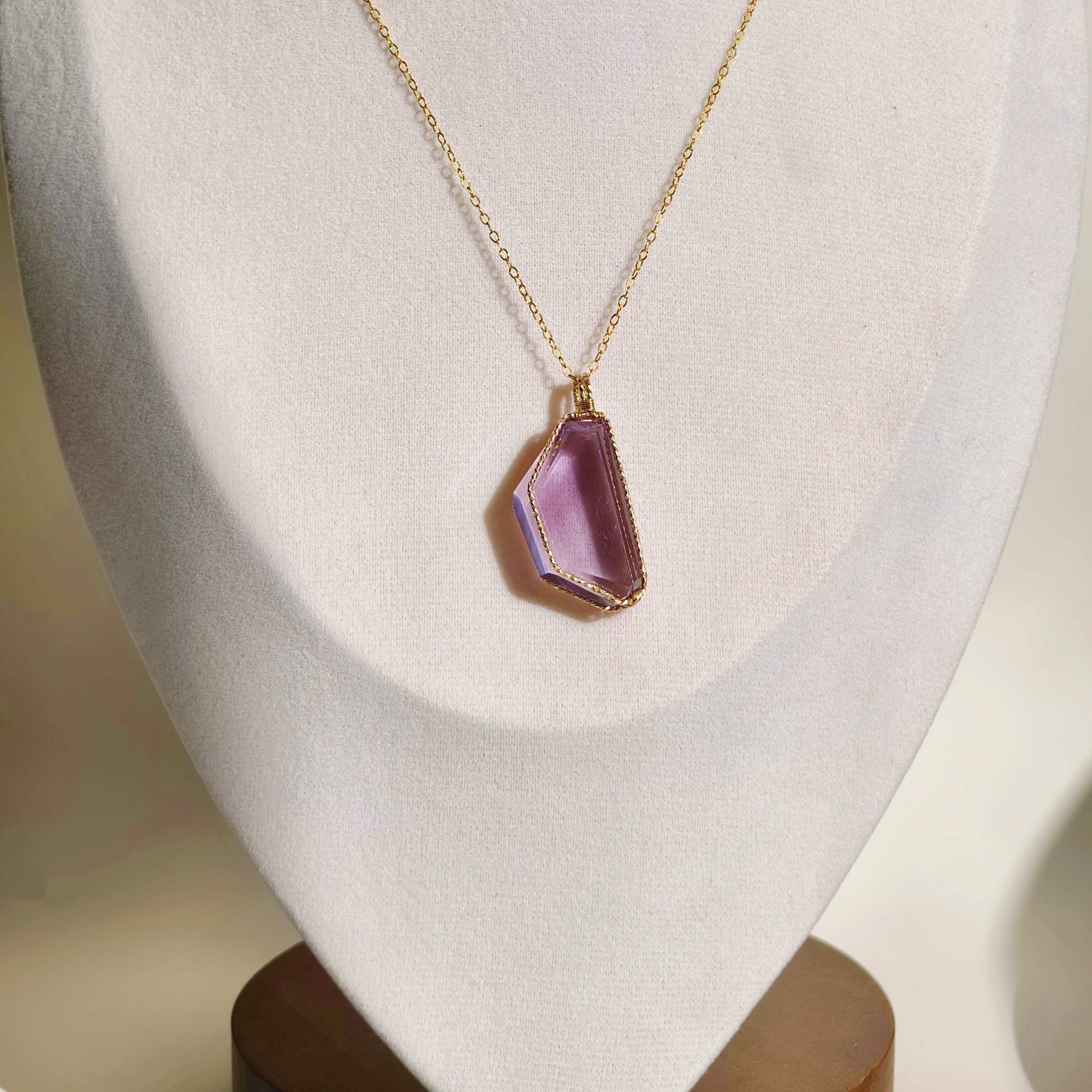 Freeform Amethyst Pendant No.002