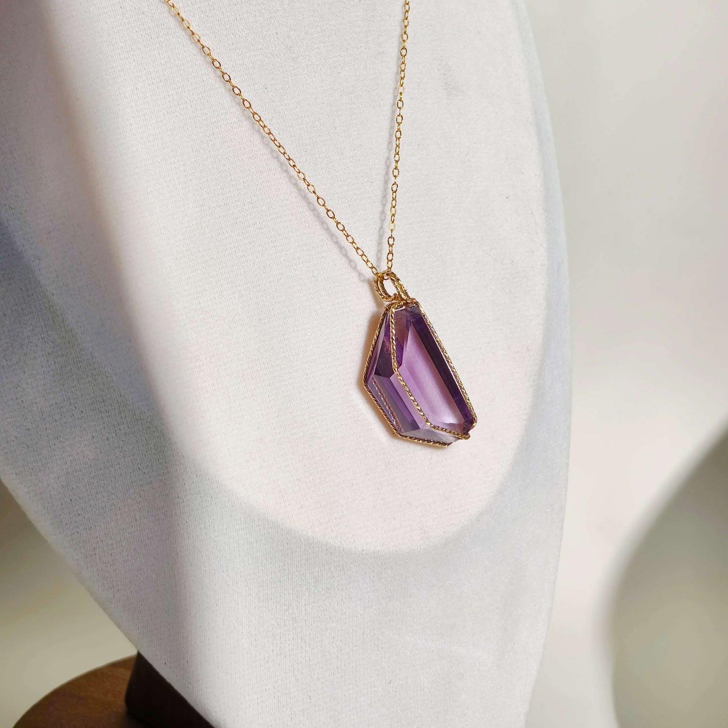 Freeform Amethyst Pendant No.002