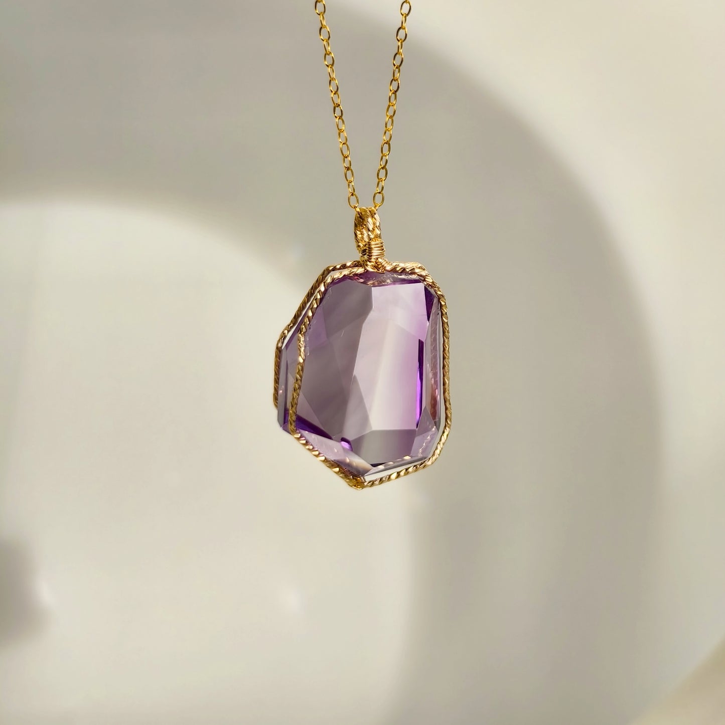 Freeform Amethyst Pendant No.003