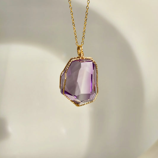 Freeform Amethyst Pendant No.003