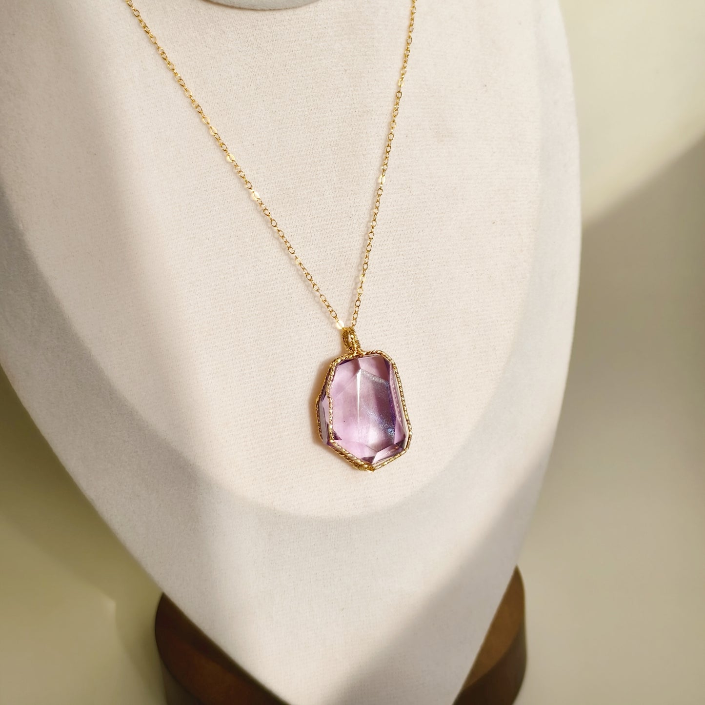 Freeform Amethyst Pendant No.003