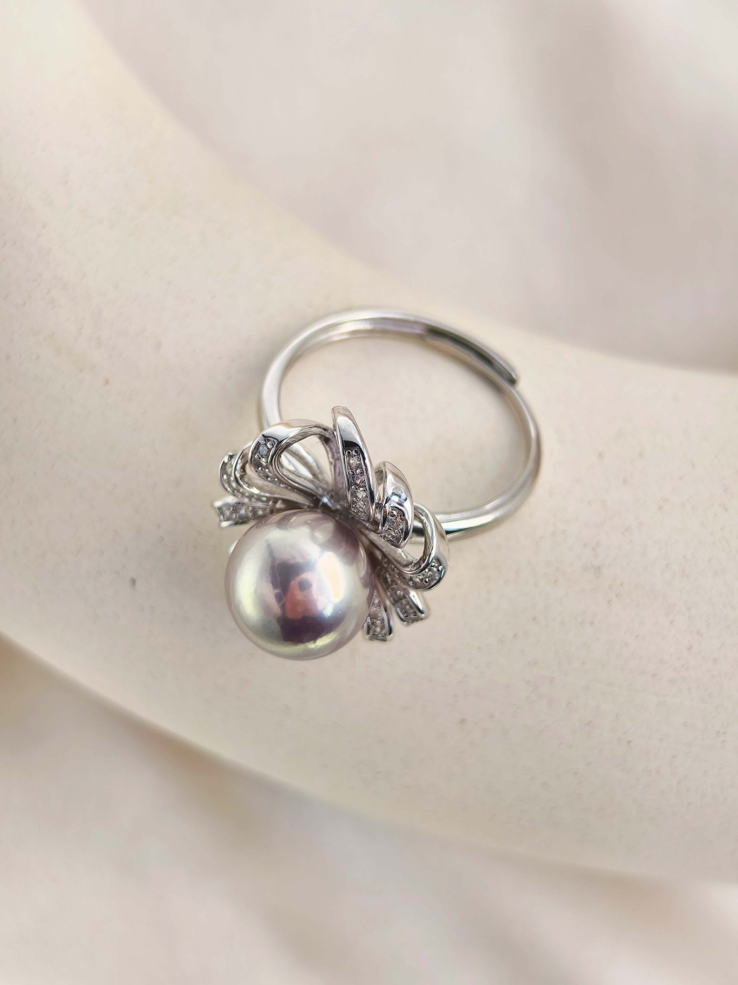 Golden Edison Pearl Ring 925 Sterling Silver - R241221b