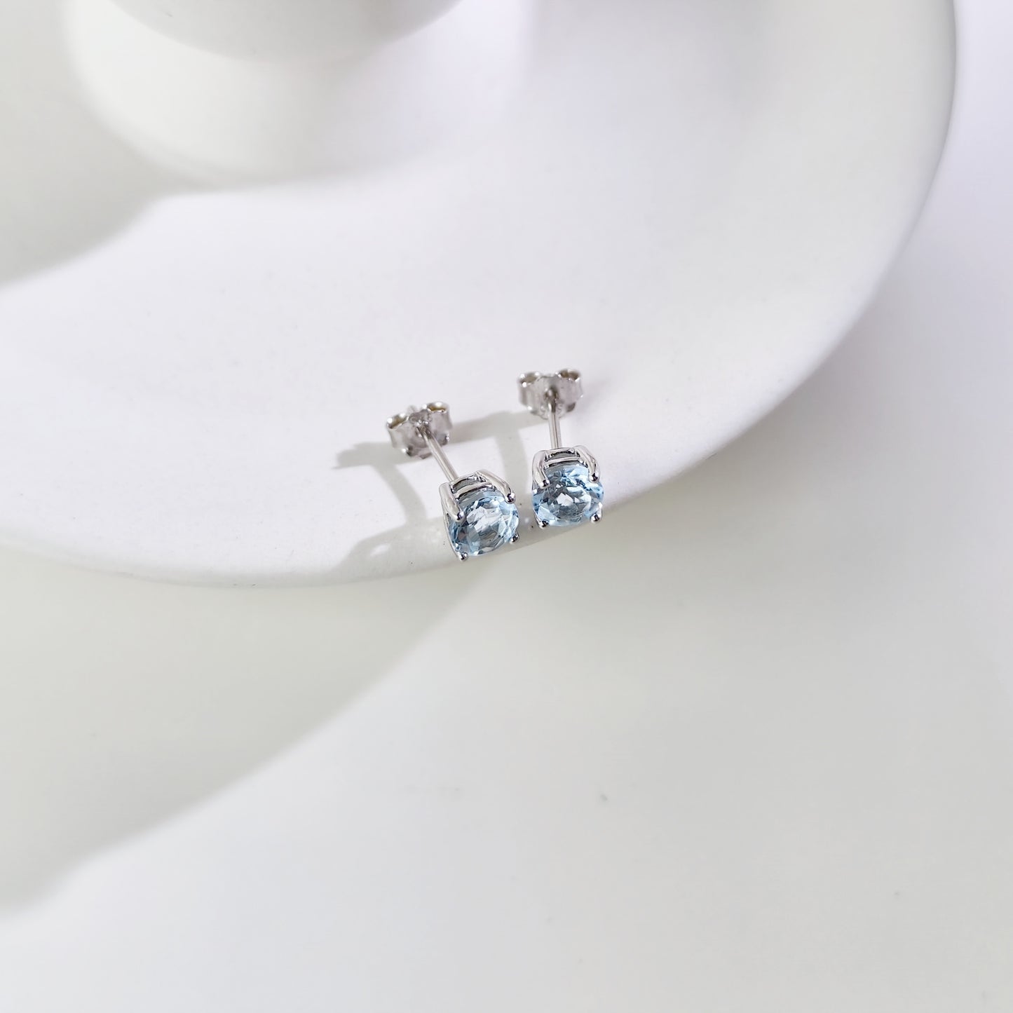 Topaz Stud Earrings 5mm