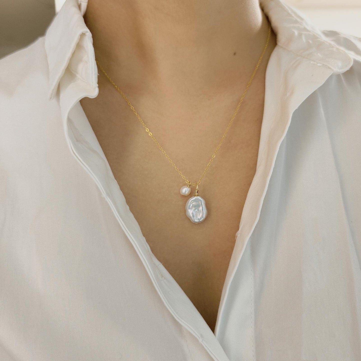 Petal Baroque Pearl Necklace